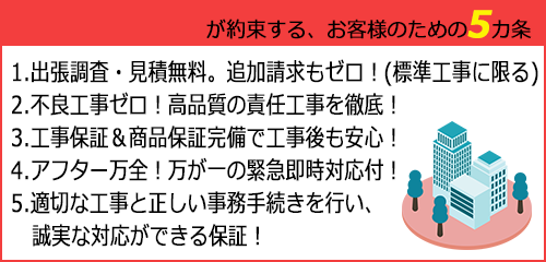 大阪給湯器.netが約束する、お客様のための５箇条